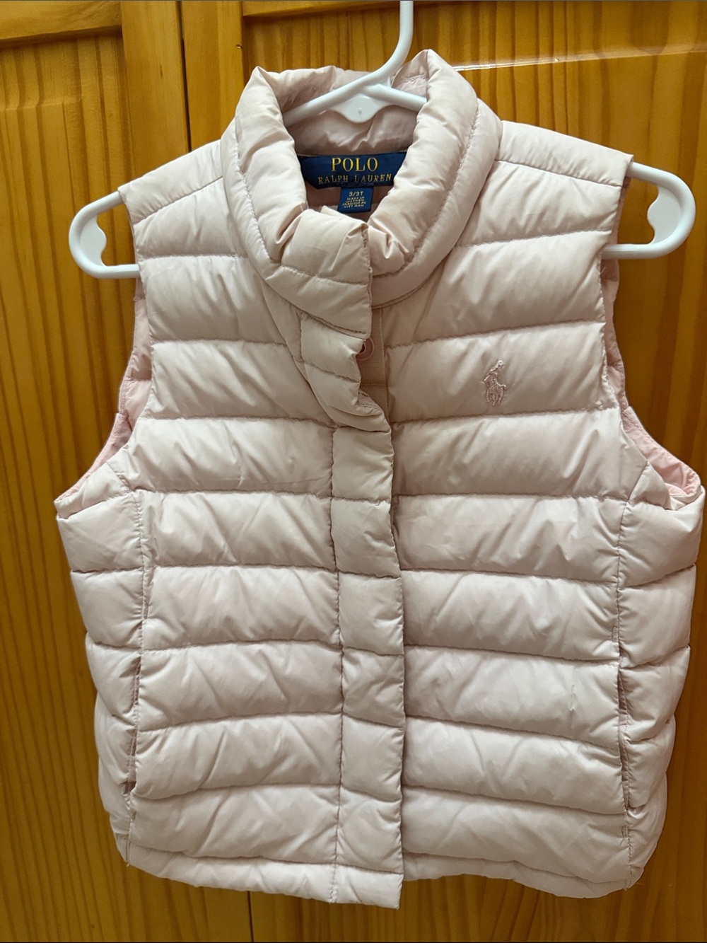 Polo by Ralph Lauren Pale Pink Quilted Down Vest